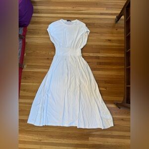 White Modern Citizen White Jersey Midi Dress